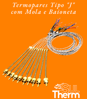 Termopar Tipo "J" c/ mola e baioneta